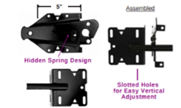 Stainless Steel Self-Latching - Vertical Adjustable Striker