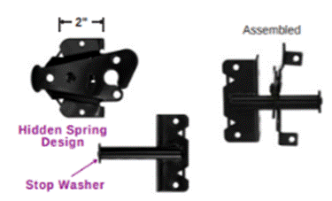 2" Stainless Steel Self-Latching with Stop Washer