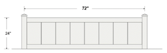 Economy 2' High Solid Privacy Wall Topper