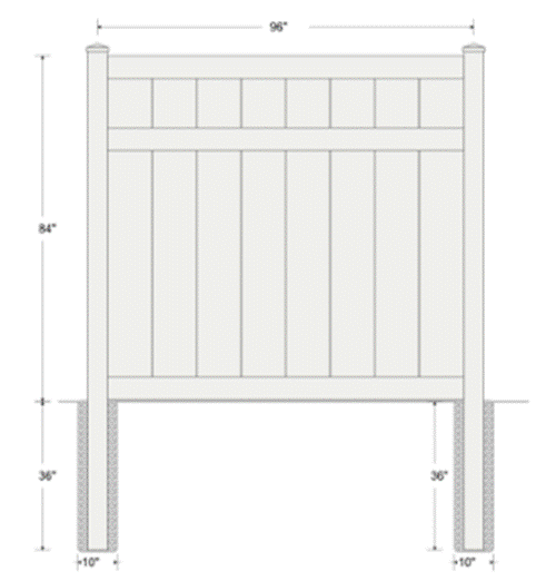 8' High Solid Privacy